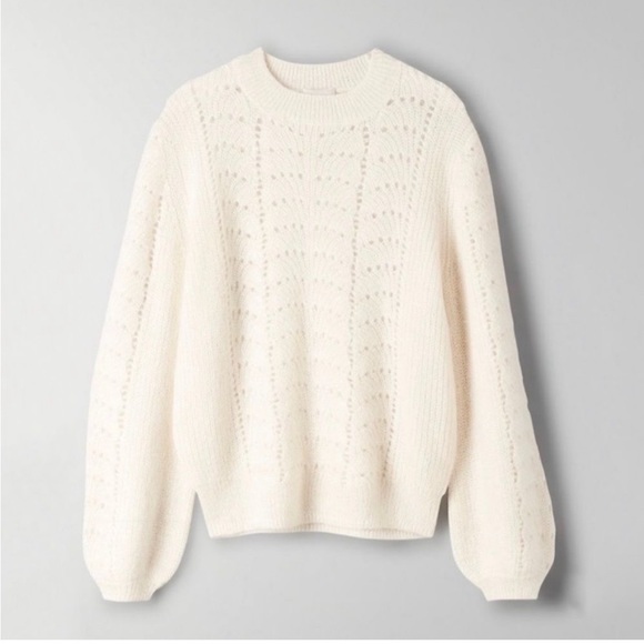 Aritzia Sweaters - Little MOON gardenia pointelle sweater